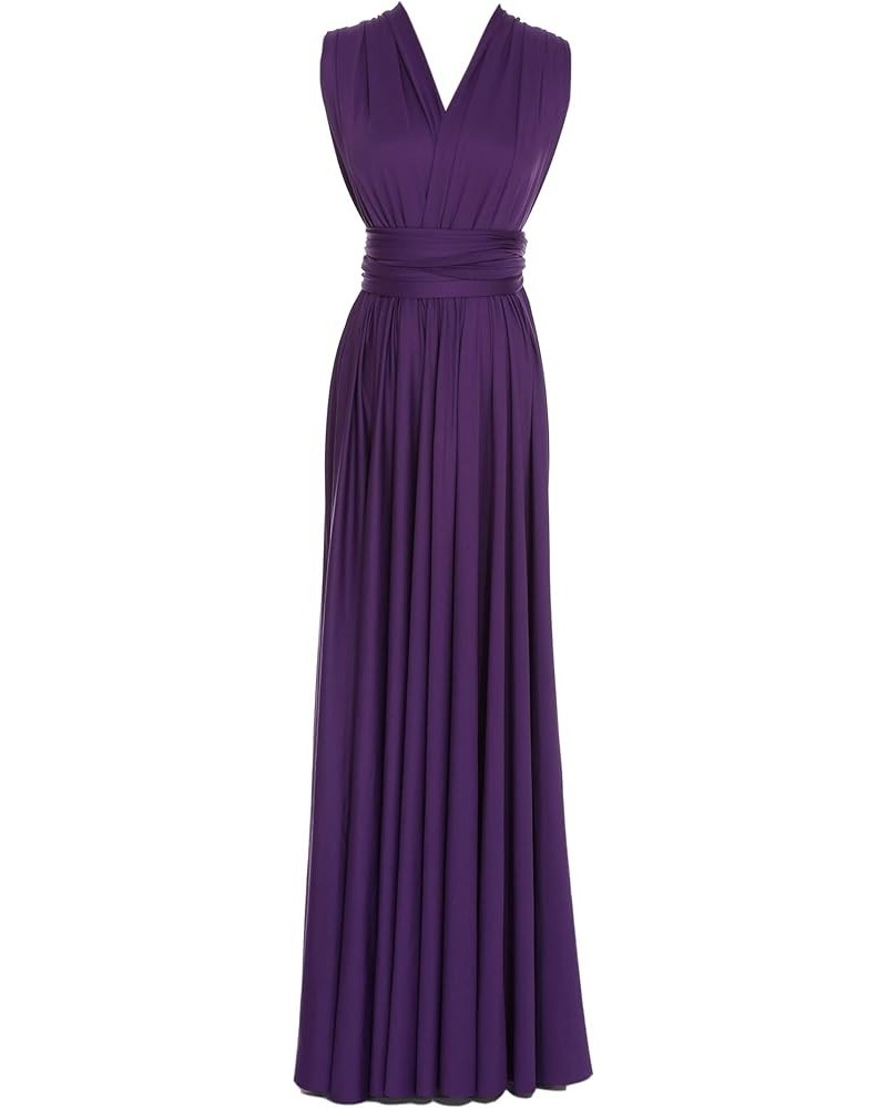 Convertible Warp Maxi Dress Multi Way Wear Party Wedding Bridesmaid Long Dresses Darker Purple $30.23 Dresses