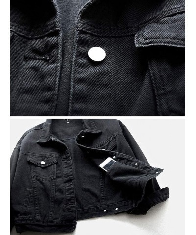 Women's Candy Color Denim Jacket Relaxed Fit Casual Jean Trucker Jacket Black $20.34 Jackets