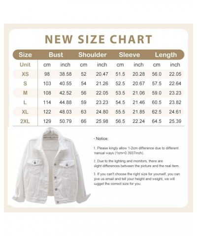 Women's Candy Color Denim Jacket Relaxed Fit Casual Jean Trucker Jacket Black $20.34 Jackets