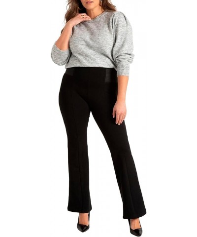 Women's Plus Size Miracle Flawless Flare Leg Pant Totally Black $23.45 Pants