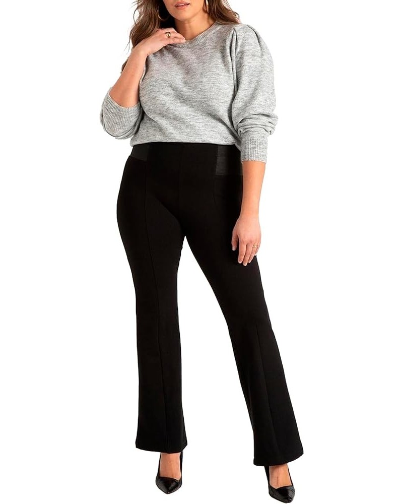 Women's Plus Size Miracle Flawless Flare Leg Pant Totally Black $23.45 Pants