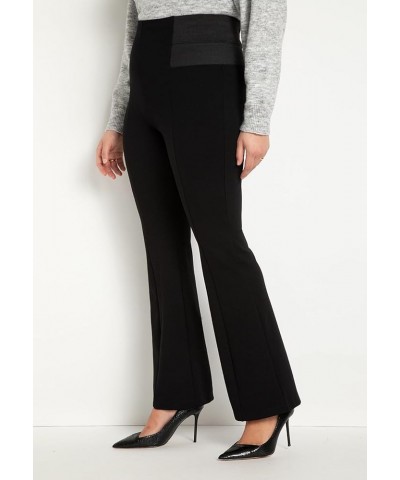 Women's Plus Size Miracle Flawless Flare Leg Pant Totally Black $23.45 Pants