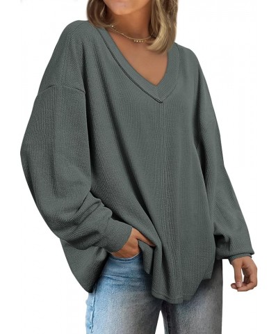 Womens Oversized Sweatshirts Sweaters Casual Pullover Loose Long Sleeve Tops Shirts Fashion Fall Clothes 2024 Greygreen $17.6...