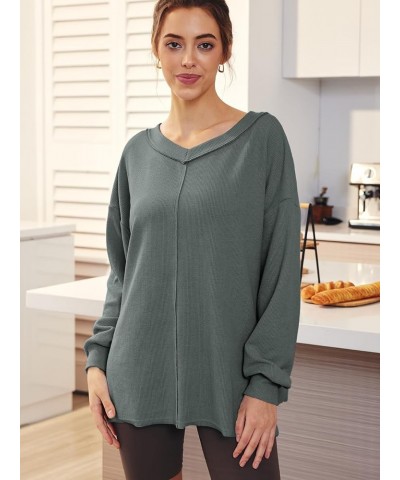 Womens Oversized Sweatshirts Sweaters Casual Pullover Loose Long Sleeve Tops Shirts Fashion Fall Clothes 2024 Greygreen $17.6...