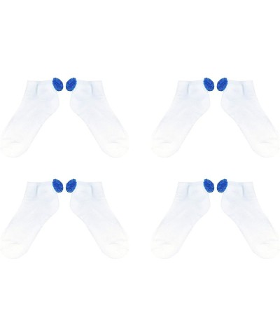 NEW! Pom Pom Lowcut Socks Women - Lowcut Pom-Pom Performance Socks - Fits Shoe Size: 4-10 (Ladies) Blue 4 Pair $11.39 Socks