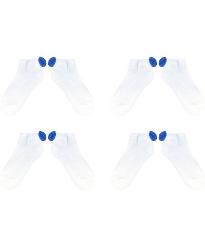 NEW! Pom Pom Lowcut Socks Women - Lowcut Pom-Pom Performance Socks - Fits Shoe Size: 4-10 (Ladies) Blue 4 Pair $11.39 Socks