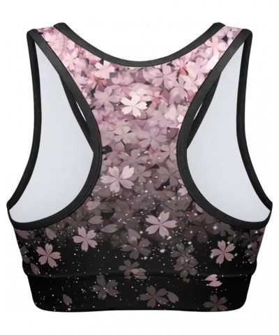 Women Padded Sports Bra Fitness Workout Running Shirts Yoga Tank Top Cherry Blossom $11.65 Lingerie