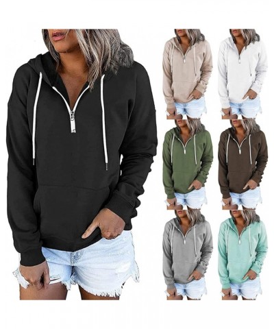 Hoodies for Women Pullover, Women's Casual Hoodies Long Sleeve Solid Lightweight Pullover Tops Sweatshirt with Pocket 07-whit...