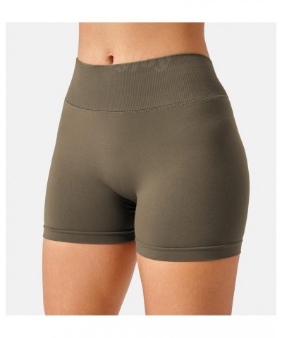 V Cross Back Scrunch Butt Shorts Seamless Workout High Waisted Shorts Squat Proof Booty Shorts 0 Coffee $10.50 Activewear