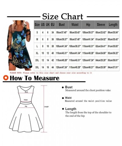 Women's Fall Dresses 2023 Sexy Fashion Printing Square Neck Splicing Mesh Long Sleeve Dress Dresses, S-3XL Pink $9.29 Dresses