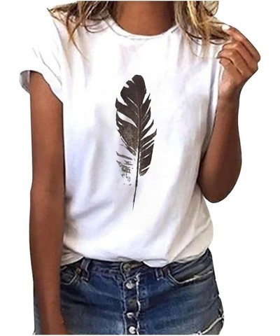 Women Animal Graphic Tee Top Dragonfly Tshirt Tops Funny Cute Short Sleeve Tunic Shirt 2023 Spring Blouse Gift Shirts White 1...