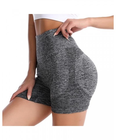 Women's Short Leggings Yoga Shorts Workout Gym Fitted Shorts High Waisted Stretchable Quick Drying Fitness Activewear Gray $1...