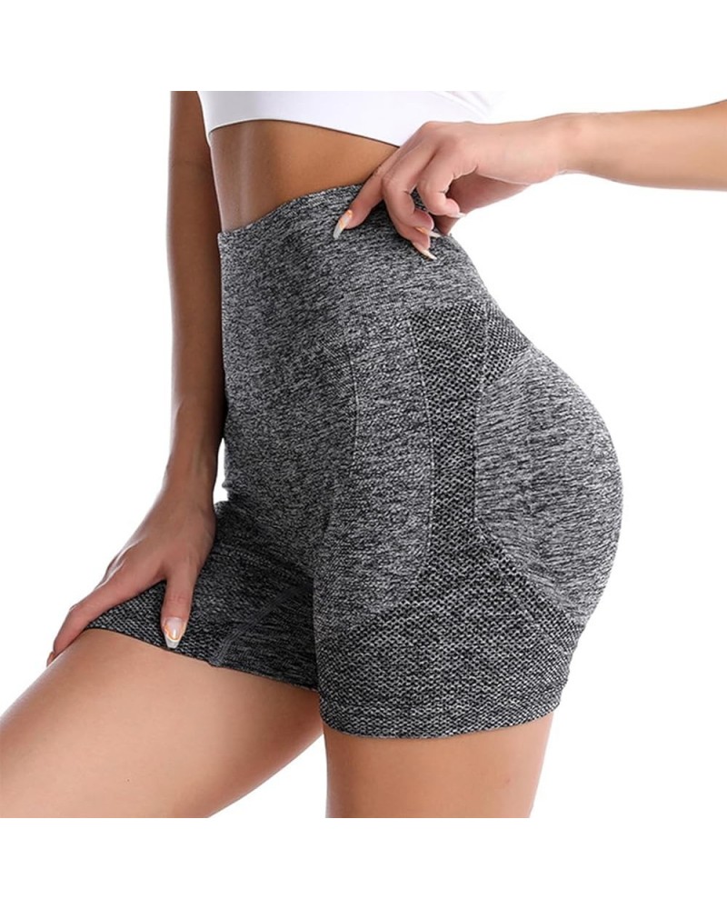 Women's Short Leggings Yoga Shorts Workout Gym Fitted Shorts High Waisted Stretchable Quick Drying Fitness Activewear Gray $1...