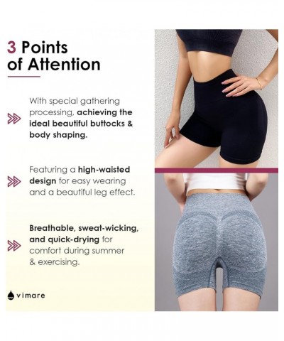 Women's Short Leggings Yoga Shorts Workout Gym Fitted Shorts High Waisted Stretchable Quick Drying Fitness Activewear Gray $1...