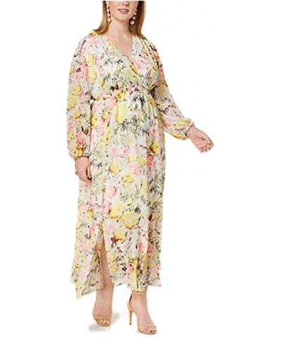 Women's Plus Printed Maxi Dress Mixed Floral $9.03 Dresses