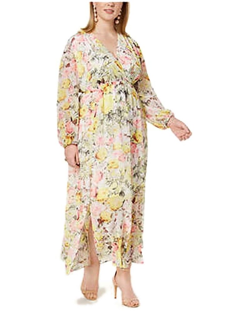 Women's Plus Printed Maxi Dress Mixed Floral $9.03 Dresses