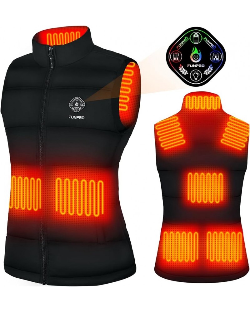 Heated Vest for Women, Smart Heated Jacket, Lights-out Design, Battery Pack Not Included Black-no Battery $31.83 Jackets