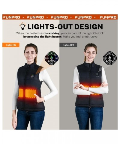 Heated Vest for Women, Smart Heated Jacket, Lights-out Design, Battery Pack Not Included Black-no Battery $31.83 Jackets