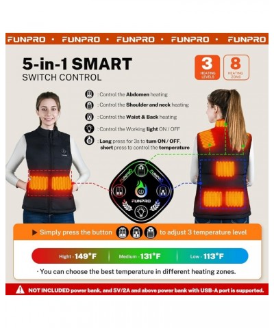 Heated Vest for Women, Smart Heated Jacket, Lights-out Design, Battery Pack Not Included Black-no Battery $31.83 Jackets