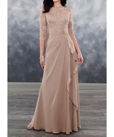 Mother of The Bride Dresses Long Formal Evening Gowns 3/4 Sleeve Wedding Guest Dresses for Women Silver $35.52 Dresses