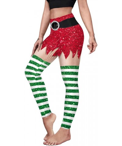 Women's Satan Cluas Ugly Christmas Xmas Leggings Funny Costume Tights B1044 $11.76 Leggings