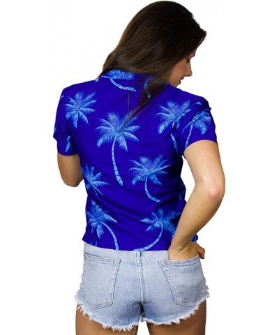 Funky Casual Hawaiian Blouse Shirt Women Front Pocket Button Down Very Loud Shortsleeve Pineapple Flowers Print Palmshadow In...