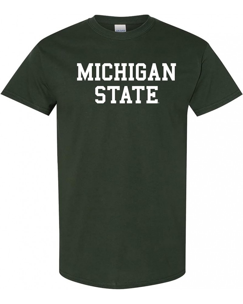 NCAA Michigan State Spartans Basic Block, Team Color T Shirt Michigan State Spartans Forest $14.57 T-Shirts