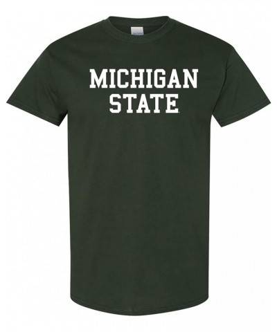 NCAA Michigan State Spartans Basic Block, Team Color T Shirt Michigan State Spartans Forest $14.57 T-Shirts