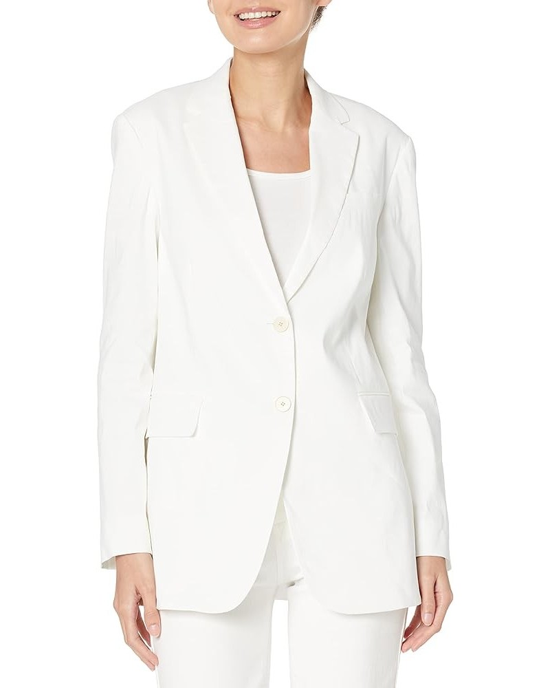 Women's Rolled Sleeve Bf Jacket White $111.15 Blazers