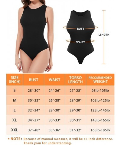 Women's Bodysuit Fit Sexy Body Suits Women Clothing, Sleeveless Crew Neck Tank Tops with Snap Closure A-black $10.39 Bodysuits