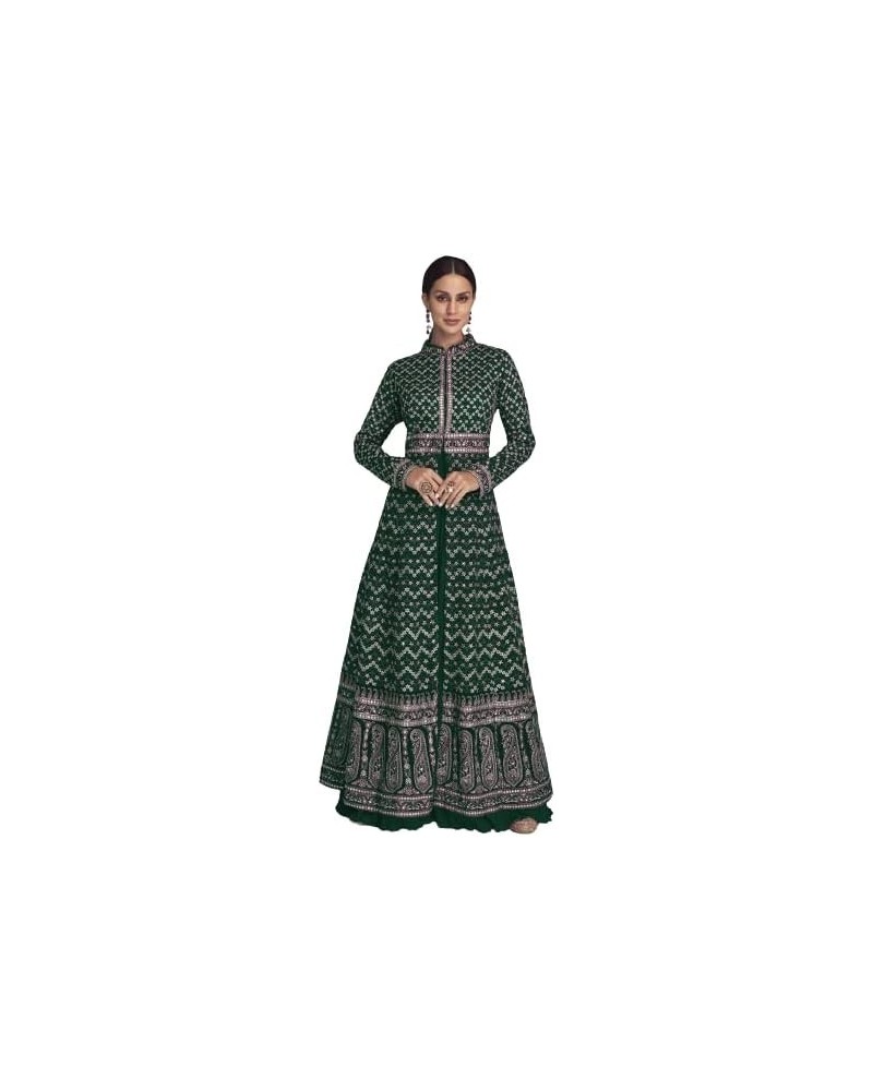 Shree ram Creation Design a New Partywear Embroidered Faux Georgette Abaya Style Anarkali Suit for Ready to wear Green $37.60...