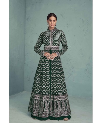 Shree ram Creation Design a New Partywear Embroidered Faux Georgette Abaya Style Anarkali Suit for Ready to wear Green $37.60...