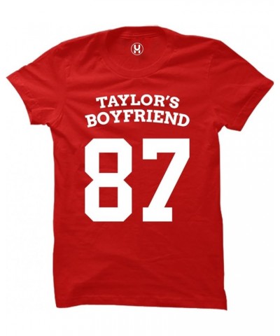 Taylor's Boyfriend 87 - Football Dating Travis Ladies T-Shirt Red $10.48 T-Shirts