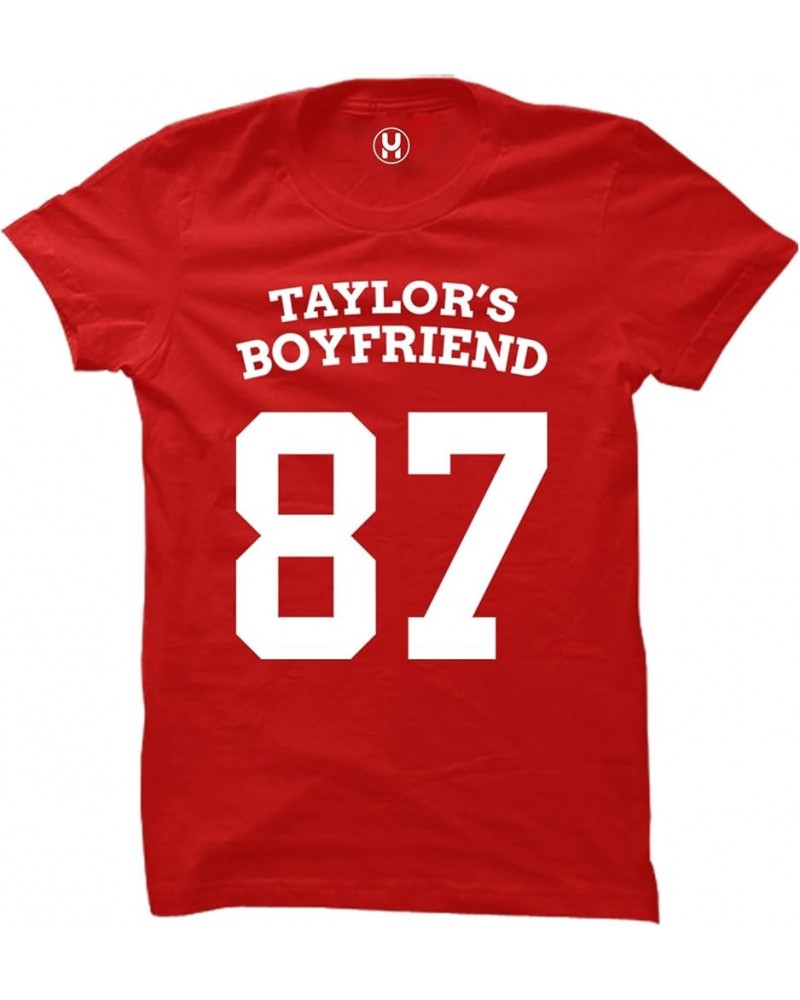 Taylor's Boyfriend 87 - Football Dating Travis Ladies T-Shirt Red $10.48 T-Shirts