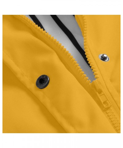 Womens Waterproof Rain Jacket with Hood Plus Size Lightweight Raincoat Outdoor Hiking Windproof Jackets Coat A1-yellow $17.69...