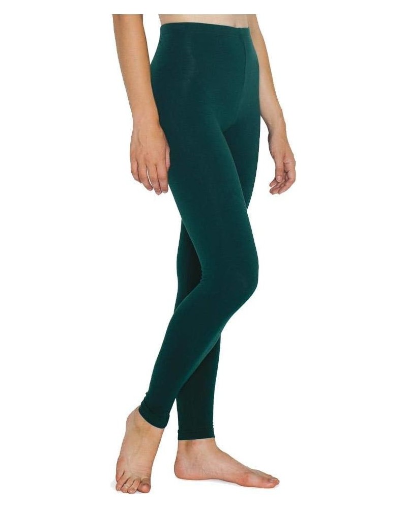 Ladies' Cotton Spandex Jersey Leggings - Forest - XL $17.40 Leggings