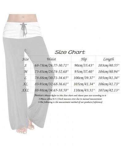 Wide Leg Lounge Pants for Women Casual Loose High Waist Palazzo High Waisted Flowy Beach Lounge Trousers with Pocket 03-dark ...