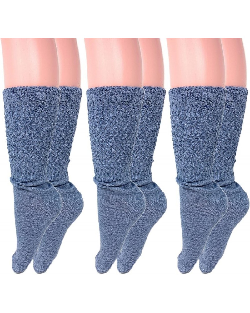 Slouch Socks 3 PAIRS Shoe Size 5-10 Captains Blue $8.10 Socks