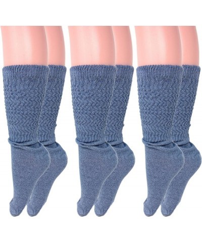 Slouch Socks 3 PAIRS Shoe Size 5-10 Captains Blue $8.10 Socks