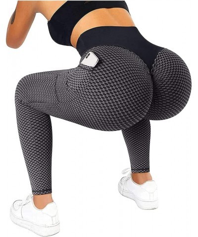 2PCS Leggings for Women Tummy Control Butt Lift High Waisted Workout Yoga Pants Tummy Control Gym Compression Tights U-black ...