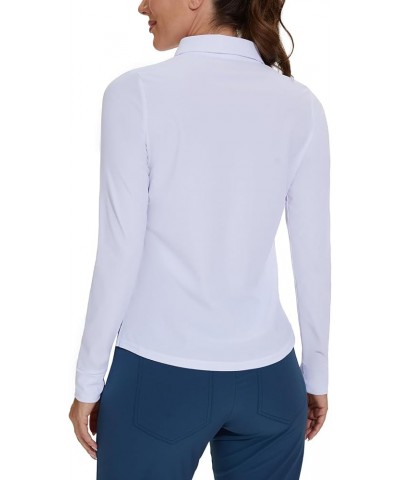 Womens Golf Shirt Polo Tennis Tops with 3-Button White $18.87 Shirts