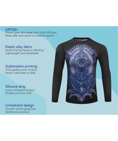 Long Sleeve Jiu-Jitsu UPF 50 UV Protection Quick Dry Compression Rash Guard Performance Fit Swim Shirt Armor $15.11 Swimsuits