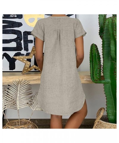 Women's Graduation Dresses 2023 Size Casual Daisy Printed V-Neck Short Sleeve Loose Knee Length Dress Dresses Z-4-gray $10.65...