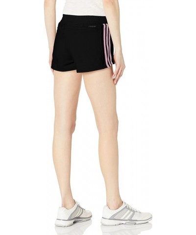 Women's Pacer 3-stripes Woven Shorts Black/Clear Pink $11.99 Activewear