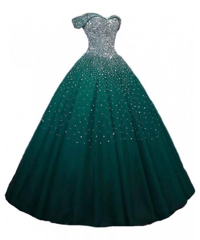 Women's Heavy Beaded Evening Dresses with Sleeves Quinceanera Party Ball Gown 2-mint $46.40 Dresses