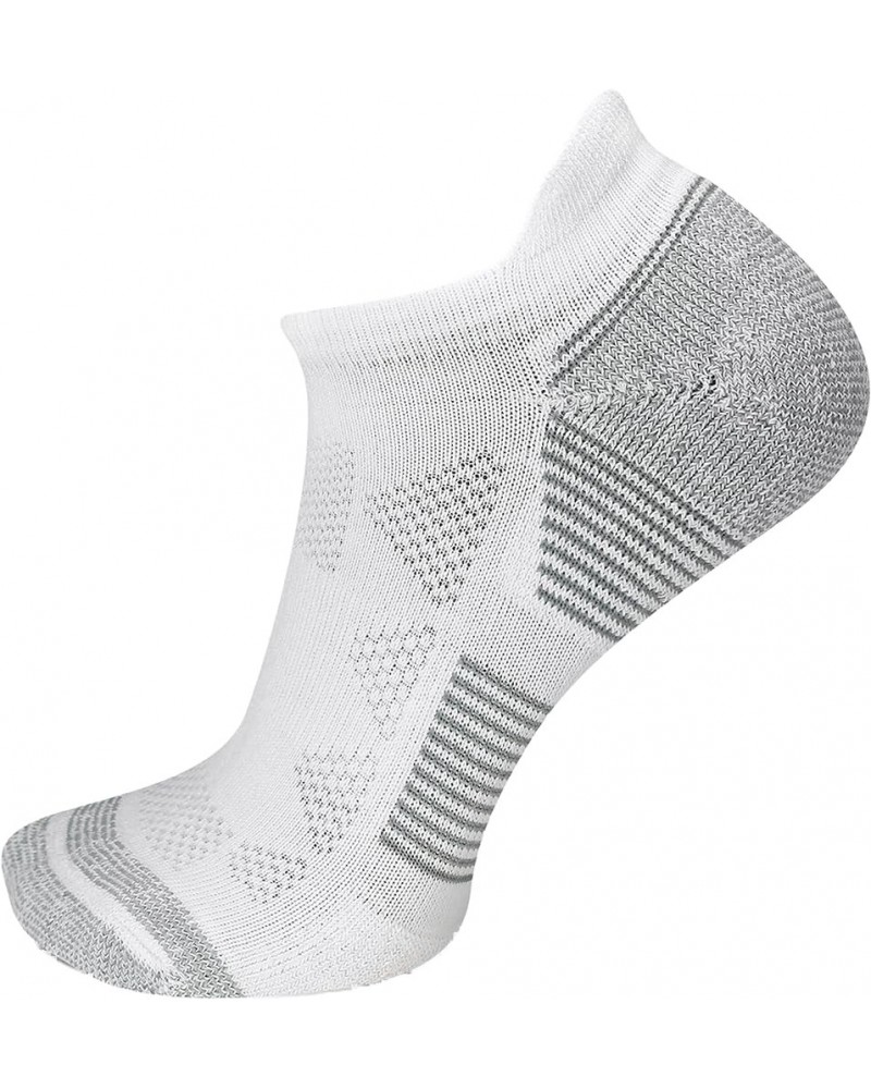 Men's and Women's Moab Speed Lightweight Hiking Socks-1 Pair-Unisex Sustainable Coolmax Ecomade Low Cut Tab - White $9.66 Socks