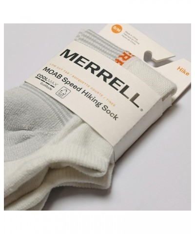 Men's and Women's Moab Speed Lightweight Hiking Socks-1 Pair-Unisex Sustainable Coolmax Ecomade Low Cut Tab - White $9.66 Socks