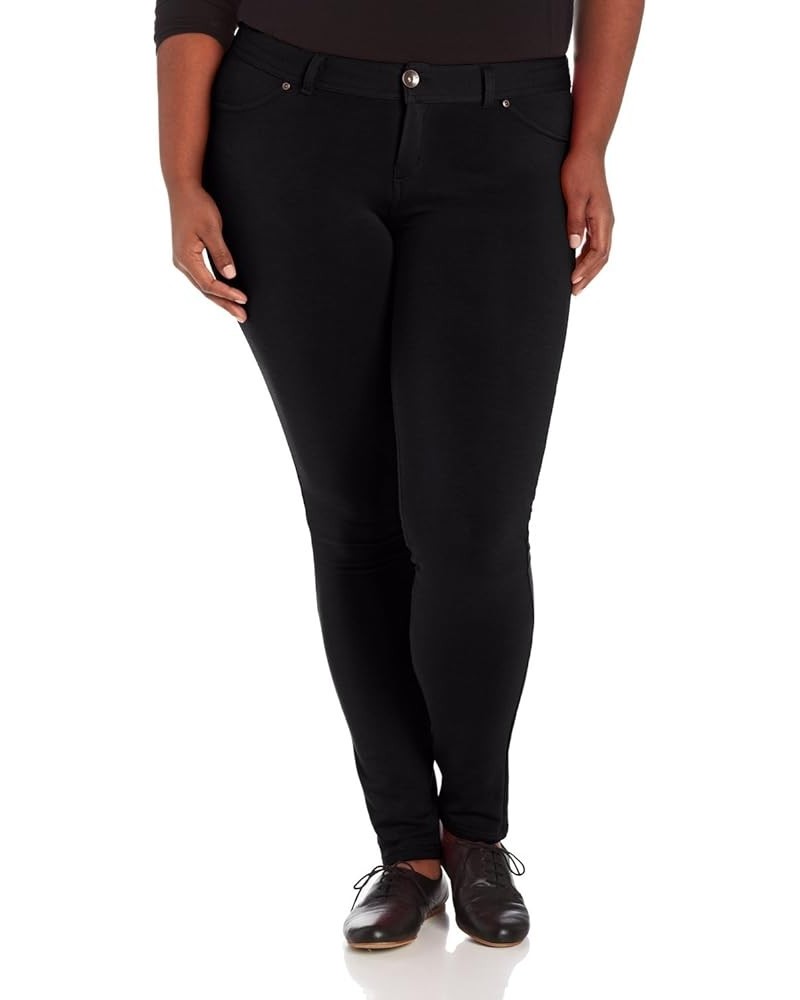 1826/926 Ponte Jeans Women's Plus Size Cotton French Terry Moleton Super Stretch Pants Black $12.00 Jeans