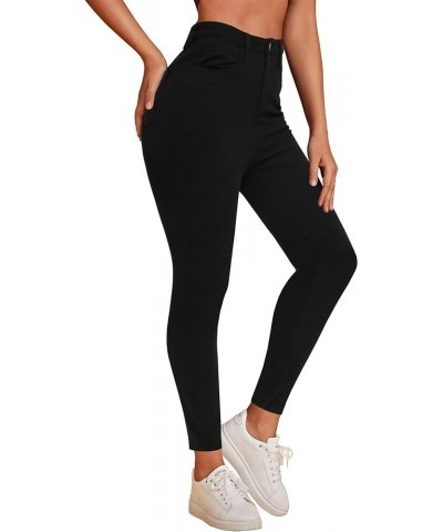 Womens Skinny Jeans High Waisted Stretchy Slim Fit Comfy Classic Denim Pants with Pockets Black-025-n $17.94 Jeans