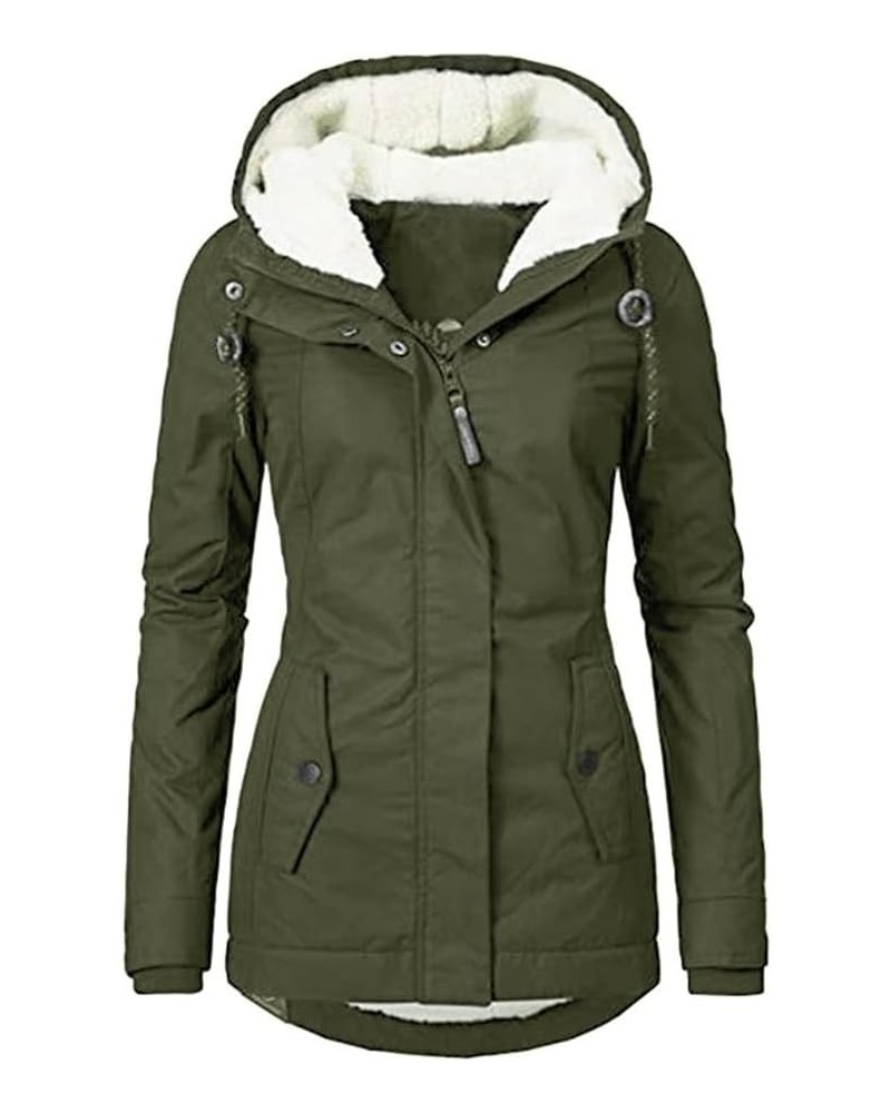 Women's Winter Jacket, Faux Lambwool Fleece Lining Winter Coats Ski Jacket, Sports and Casual Wear (Color : Brown, Size : Sma...